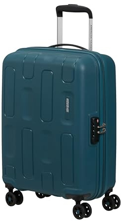 American Tourister Ellipso Spinner Handgepäckkoffer, 55 cm | Teal, Hartschalenkoffer, 55H x 40W x 20D cm, 32 L, 2.1 kg, mit TSA-Schloss und laufruhigen Doppelrollen