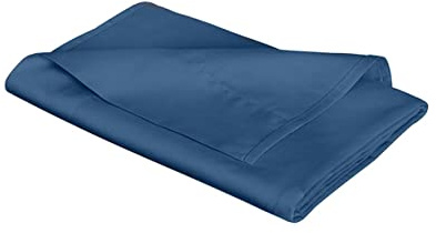 fleuresse Colours Bettlaken, ohne Gummizug, Uni-Mako-Satin, 100% Baumwolle, Oekotex Standard 100, 270 x 260 cm, Fb. Denim