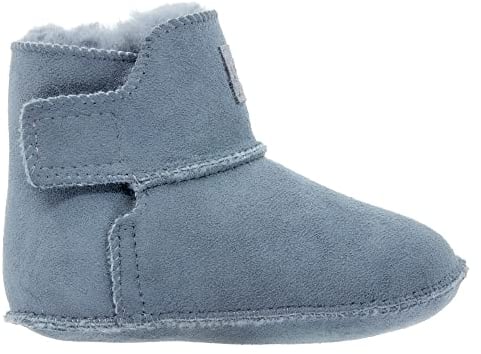 Vanuba KIKO weiche hausschuhe kinder aus Leder – warme krabbelschuhe baby für Kleinkinder – flexible kinder hausschuhe, Größe: 22, Farbe: Grau