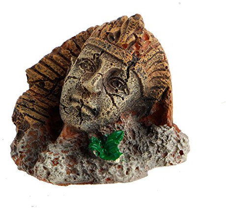 Xuniu Ägyptischer Pharao Alte Sphinx Ruinen Aquarium Ornament Aquarium Dekoration (5,6x4,7 cm)