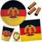 HHO Nostalgie Ostalgie DDR Party-Set 63tlg. für 20 Gäste : Becher Teller Servietten Luftschlangen