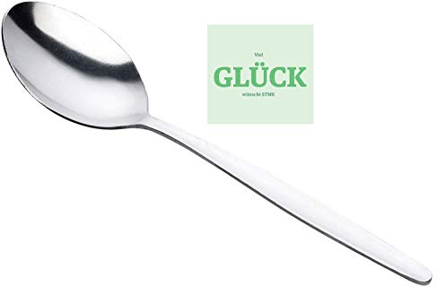 12 STÜCK KAFFEELÖFFEL TEELÖFFEL Edelstahl Kaffee LÖFFEL Coffee Spoon EIERLÖFFEL + gratis Glück Aufkleber