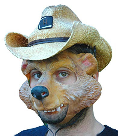Bär Maske aus Latex - Tiermaske Herbert Honigbär - ideal für Halloween, Karneval & Motto-Party