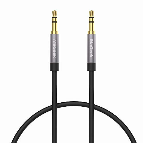 MaGeek Cable Jack 3.5 mm, (0,5 metros) Cable de Audio Estéreo Macho Macho para Auriculares, iPhone,iPod, iPad, Car audio, Home Stereo y más. (Negro)