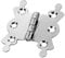5X Pairs of Decorative Polished Chrome Butterfly Hinges