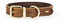 EzyDog Oxford Hundehalsband Leder- Premium Lederhalsband - Hunde Halsband für Kleine und Große Hunde, Naturleder, Verstellbares, Gepolstertes (M, Braun)