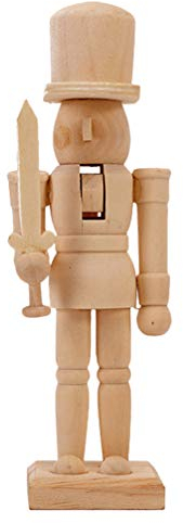 BESPORTBLE Holz Nussknacker Desktop-Dekoration Ornament Klassische Sammler Nussknacker Unvollendete Holzpuppe zu Malen für DIY Handwerk Malerei