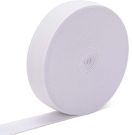 Airisoer Elastic Bands for Sewing White Knit Elastic Spool High Elasticity Wide 1 Inch x 32 Yard