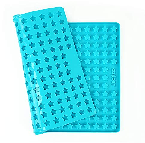 Collory Backmatte Hundekekse für MINI STERN (1,5cm) Leckerlis, Silikon Backform, Pralinenform, Schokoladenform, Hitzebeständig, Lebensmittelecht & Bpa-frei