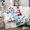 Loussiesd Fleecedecke mit nautischem Dekor für Stuhl, Sofa, Couch, Segelboot, Anker, Ruder, Sherpa-Decke, Ozean-Motiv, flauschige Decke, Palmblatt, Plüsch, Überwurf, Decke, Einzelbett, 127x152.4 cm