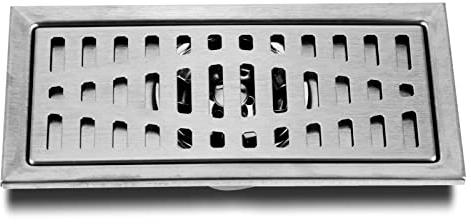 Rectángulo de Acero Inoxidable, desagüe de Ducha de baño Desagüe de Piso de Acero de Ducha de baño, para baño para Cocina
