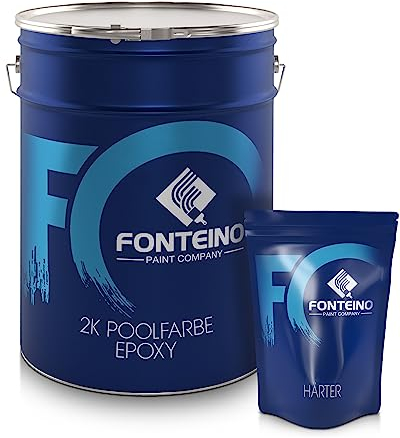 Fonteino Peinture époxy pour piscine béton bassin - protection étanche - Bleu outremer 5KG