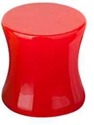 Taffstyle Ohr Plug Flesh Tunnel Piercing Ohrpiercing UV Saddle Double Flared 12mm Rot