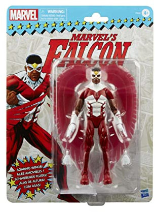 Marvel Legends Series Falcon 15-cm Retro Packaging Action Figure Toy, 3 Accessories