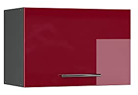 Vicco Hängeschrank Fame-Line, Bordeaux Hochglanz/Anthrazit, 60 cm Flach