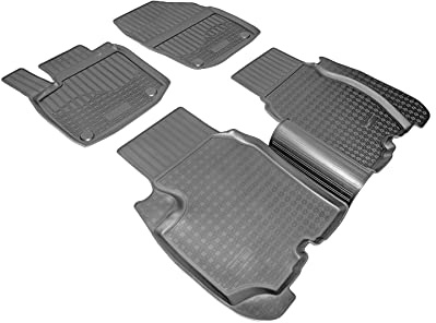 Recambo Gummi Fußmatten passend für Honda Civic IX | 2011-2017 | Allwetter | Passgenau per 3D-Scan | Hoher Rand hält Wasser & Schmutz sicher auf | TPE Gummi – rutschfest, geruchsneutral & formstabil