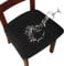 LANSHENG Stuhlbezug Sitzfläche Waschbarer Stretch Wasserdicht Jacquard Bezug für Stühle Esszimmerstuhl Sitzbezug Stuhlsitzbezüge 4er Set Schwarz Stuhl Sitzbezug für Zuhause,Küche