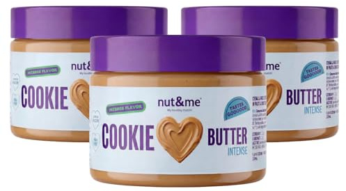 nut&me Pâte à tartiner goût biscuit 750 g | Pack 3 x 250 g, Élaborée à base de fruits secs, Végan, Sans sucres ajoutés, arômes artificiels ni gluten