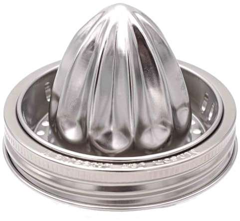 Stainless Steel Juicer Lid for Mason Jars | Metal Citrus Lemon Juice Squeezer Manual Juicer - Wide Mouth