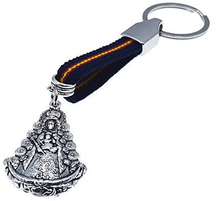 BDM Llavero original de la Virgen del Rocío con la bandera de España