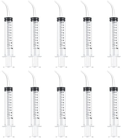 Siringa Irrigazione Di Misurazione 10 Pezzi Siringa Da Giardino In Plastica Siringhe Esperimento Siringhe Da Misurazione Siringa Dentale Plastica Senza Ago Siringa 12ml Siringa A Punta Curva