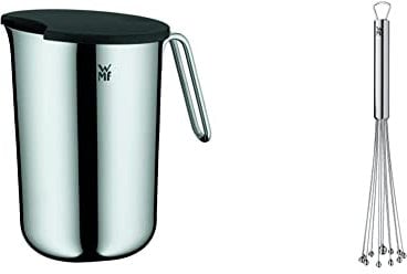 WMF Function Bowls Rührschüssel 1,5l Mit Griff, Edelstahl, Skalierung, Spülmaschinengeeignet, Silber & Profi Plus Rührblitz 27 cm, Schneebesen, Cromargan, Rührbesen, Quirl