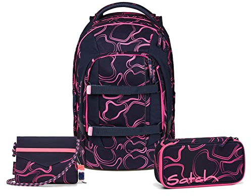 Satch Pack Schulrucksack Set 3tlg. Beauty & The School Edition (Pink Supreme)