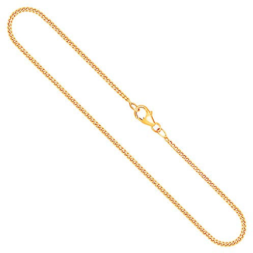 EDELIND Goldkette, Panzerkette flach Gelbgold 585/14 K, Länge 70 cm, Breite 1.7 mm, Gewicht ca. 7.3 g., NEU
