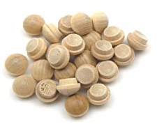 3/8 - 9.5mm Birch Mushroom Plug - Pack of 25 | Solid, Unfinished, Premium Quality