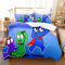 PTNQAZ Rainbow Friends Bettwäsche-Set 3D-bedrucktes Bettbezug-Set mit Kissenbezug für Kinderzimmer, Schlafzimmer, Dekoration, Jungen und Mädchen (Einzelbett, Stil 7)