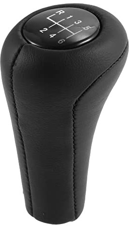 A ABSOPRO 6 Gang Auto Schaltknauf Kopf für BMW X1 E84 ABS Kunstleder Schwarz
