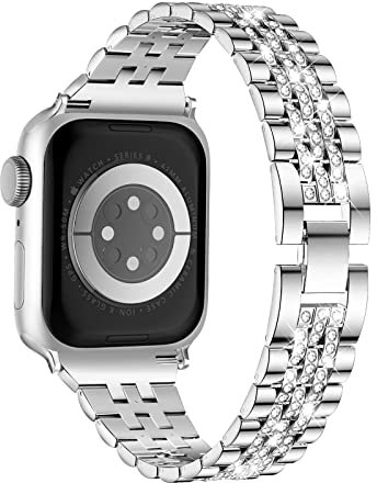 Missair Compatible with Apple Watch Straps women 40mm 41mm 38mm 42mm 44mm 45mm 46mm 49mm, Bling Diamond Jewelry Metal Bracelet Strap Band for iWatch Series 11 10 9 8 7 6 5 4 3 2 1 SE Ultra