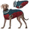 Kuoser Winter Hundejacke für mittelgroße Hunde – Wasserdichter & Winddichter Hundemantel mit Fleecefutter, Reißverschluss, D-Ring & Reflektoren – Warme Outdoor Hundebekleidung für Herbst & Winter, L