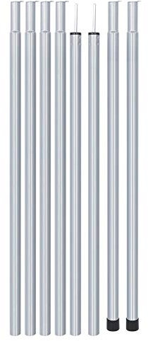 8 Set Verstellbare Zeltstangen, Stahlstangen Für Planen, Robuste Markisenstangen, Ersatz Für Verdickte Sonnenschutz-Zeltstangen, Camping-Plane, Überdachung, Strandmuschel, Sonnensegel(2M 6.56FT)