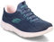 Skechers Summits, Zapatillas Mujer, Azul Marino Rosa Intenso Multicolor, 39 EU Ancho