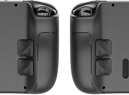 Skull & Co. Back Button Enhancement Set for Steam Deck, Handle Grip Pads Improvement Button Protection Kit for Steam Deck - Black, 4pcs