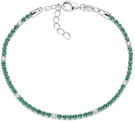 Amen Armband, (M) Tennis, Pulseira Silber, 16+3 cm, Prata 925 (2,56 GR) BT7BBVE16 Marke, Einheitsgröße, Metall, Kein Edelstein