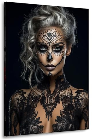 Kunstgestalten24 Leinwandbild La Catrina Modern Wandbild Kunst Wanddeko