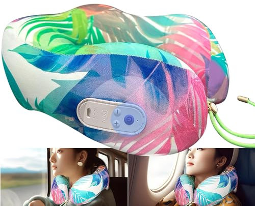 2 in 1 Travel Neck Pillow Speaker- Bluetooth Enabled, Multi-Functional Wireless Pillow for Home, Outdoor, Travel, Gaming - Perfect for Sleep, Parties, and Camping