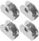 BESTonZON Sets Aluminium Glass Clamps Large Size Shelves Brackets for White Furniture Pcs