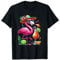 Flamant Rose Avec Croisière Cocktail Voyage En Bateau Pour T-Shirt