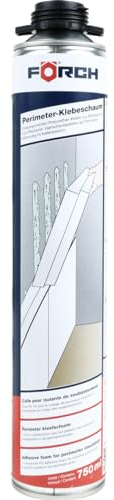 Förch Perimeter-Klebeschaum 1K Polyurethan-Klebeschaum zur Befestigung von PS-Hartschaumplatten als Perimeterdämmung im Kellerbereich und zur Verklebung von Dämm- und Dränelementen