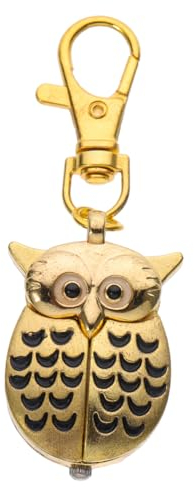 VALICLUD 1Stk Eule hängt am Tisch betrachten Taschenuhr Vintage Taschenuhr mit Kette eulenschlüsselänger owl Key Holder Schlüsselanhänger Schlüsselbund Cartoon-Taschenuhr Eule Taschenuhr