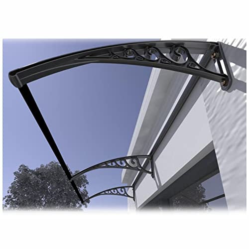 GeRRiT Fenster-Markisen-Türüberdachung, Dachüberdachungen, durchsichtiger Polycarbonat-Haustür-Überdachungsschutz, Terrassen-Markisen-Überdachung, Fenstertür-Abdeckung für Regen, Schnee, Sonnenlich