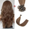 SEGOHAIR U Tip Hair Extensions Pre Bonded Hair Pieces Remy Human Hair Extensions 50 Strands 1g/Strands U-Tip Keratine Nail Fusion 18 inch Dark Brown