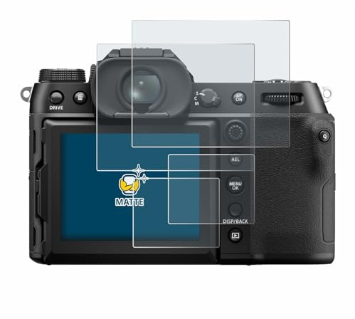 BROTECT Schutzfolie für Fujifilm GFX50S II | 2 Stück Entspiegelnder Displayschutz Made in Germany Matte Displayschutz-Folie Anti-Reflex Anti-Fingerprint Einfache Montage