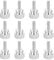 sourcing map 12pcs M4x12mm Knurled Thumb Screw Computer Case Threaded Hand Tighten Screws Aluminum Alloy for PC Case, Silver
