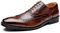 MlYJmer Zapatos de Vestir Oxfords Zapatos de Cordones Zapatos de Traje Formales Derby para Hombre,Marrón,40 EU