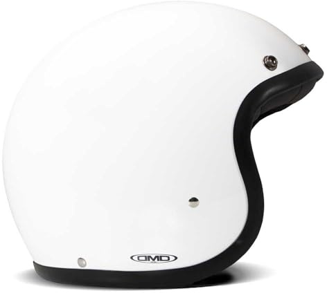 DMD Retro Solid White Open Face Helm Jethelm Motorradhelm ECE22.06, L