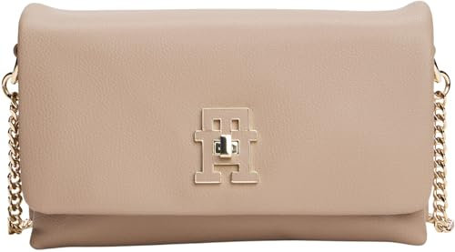Tommy Hilfiger Damen Crossbody Bag Tasche Modern Mini Crossover mit Tragekette, Beige (Coastal Taupe), Einheitsgröße